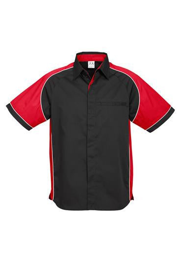 Biz Collection-Biz Collection Mens Nitro Shirt-Black / Red / White / S-Uniform Wholesalers - 7