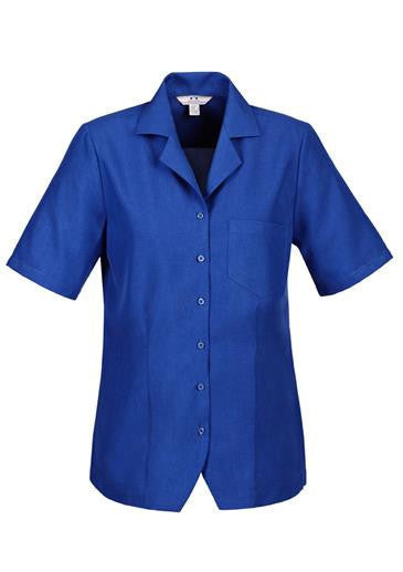 Biz Collection-Biz Collection Ladies Oasis Plain Overblouse-Electric Blue / 6-Uniform Wholesalers - 2