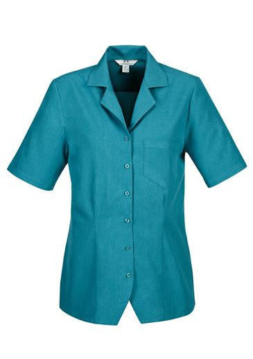 Biz Collection-Biz Collection Ladies Oasis Plain Overblouse-Teal / 6-Uniform Wholesalers - 5
