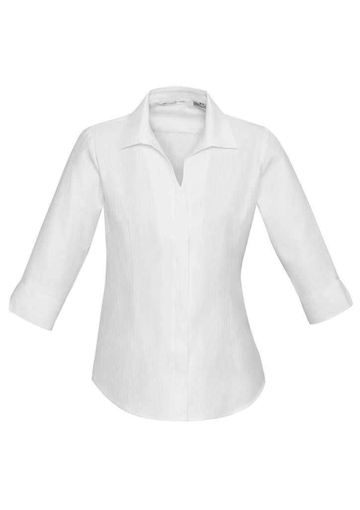 Biz Collection-Biz Collection Preston Ladies 3/4 Sleeve Shirt-White / 8-Uniform Wholesalers - 4