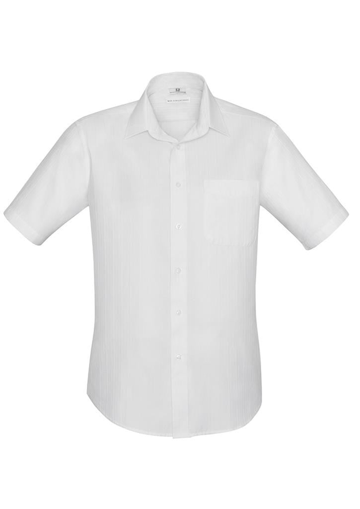Biz Collection-Biz Collection Preston Mens Short Sleeve Shirt-White / S-Uniform Wholesalers - 4