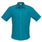 Biz Collection-Biz Collection Mens Plain Oasis Short Sleeve Shirt-Teal / S-Uniform Wholesalers - 10