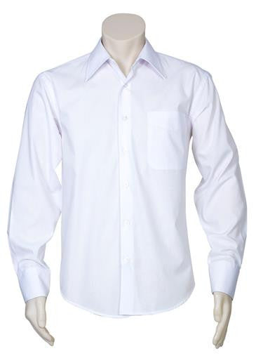 Biz Collection-Biz Collection Mens Metro Long Sleeve Shirt-White / S-Uniform Wholesalers - 2