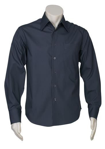 Biz Collection-Biz Collection Mens Metro Long Sleeve Shirt-Charcoal / S-Uniform Wholesalers - 9