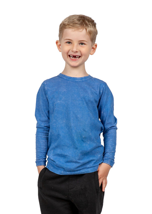 Ramo Kids Stone Wash Long Sleeve Tee (T228KS)