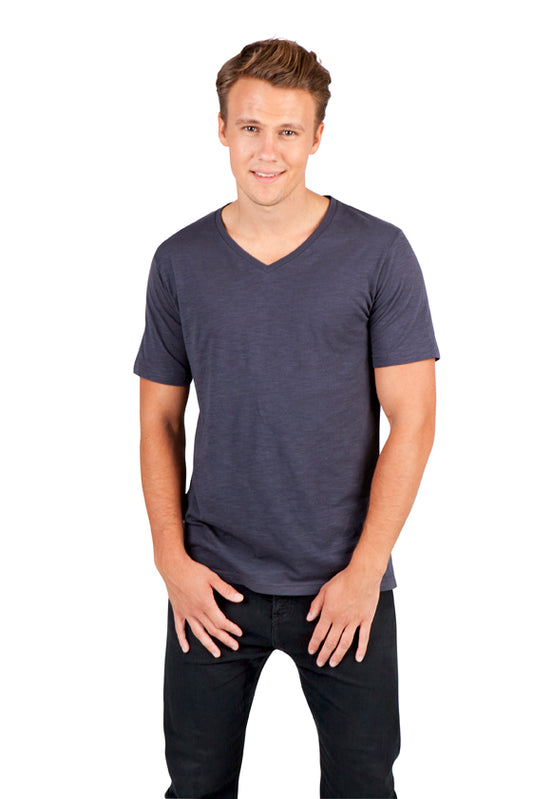 Ramo Mens Raw Cotton Wave V Neck Tee (T918TV)