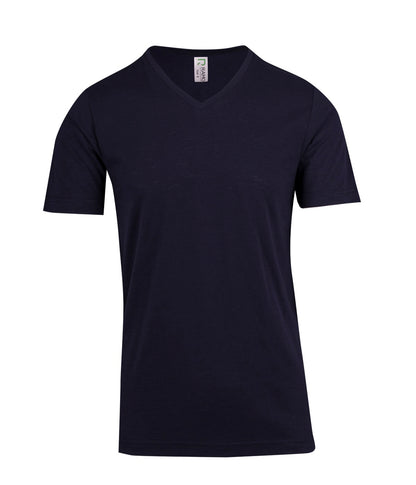 Ramo Mens Raw Cotton Wave V Neck Tee (T918TV)