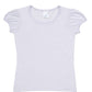 Ramo-Ramo Girls Short Puff Sleeve Tee-White / 0-Uniform Wholesalers - 11
