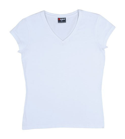 Ramo-Ramo Ladies V Neck-White / 8-Uniform Wholesalers - 13