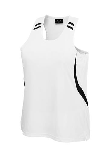Biz Collection-Biz Collection Ladies Flash Singlet 1st (11 colour)-White/Navy / 6-Uniform Wholesalers - 3