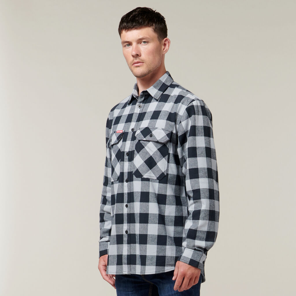 Hardyakka Foundations Check Flannel Long Sleeve Shirt (Y07295)