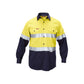 Hard Yakka Foundations Hi-Visibility Two Tone Cotton Drill Long Sleeve Shirt With Tape (Y07990)