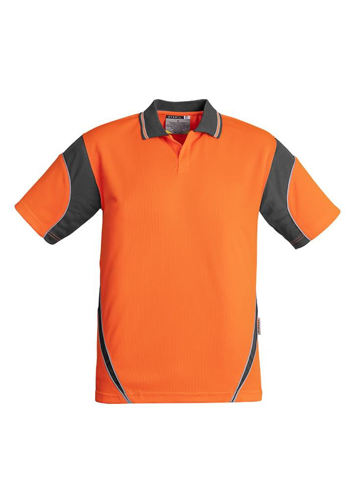 Syzmik-Syzmik Day Only Aztec Short Sleeve Polo-Orange/Charcoal / XS-Uniform Wholesalers - 2