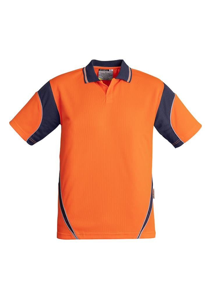 Syzmik-Syzmik Day Only Aztec Short Sleeve Polo-Orange/Navy / XS-Uniform Wholesalers - 4