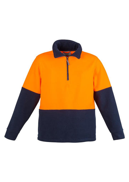 Syzmik-Syzmik Unisex Day Only Fleece Jumper-Orange/Navy / XXS-Uniform Wholesalers - 2