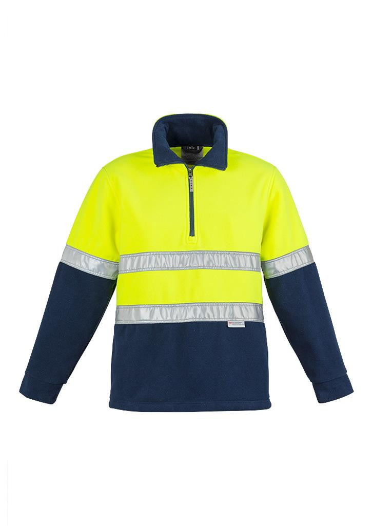 Syzmik-Sysmic Unisex Day/night Fleece Jumper - Hooped-Yellow/Navy / S-Uniform Wholesalers - 3