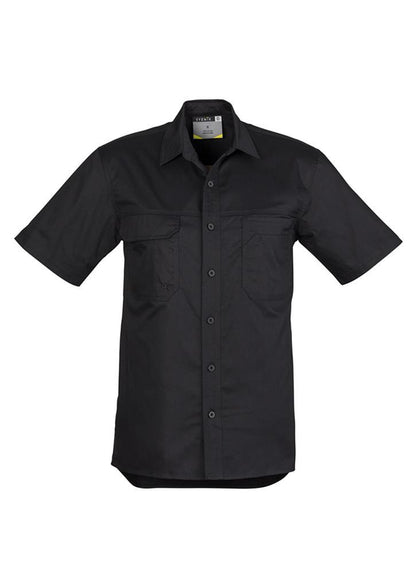 Syzmik-Syzmik Light Weight Tradie Gents Shirt - Short Sleeve-Black / S-Uniform Wholesalers - 2
