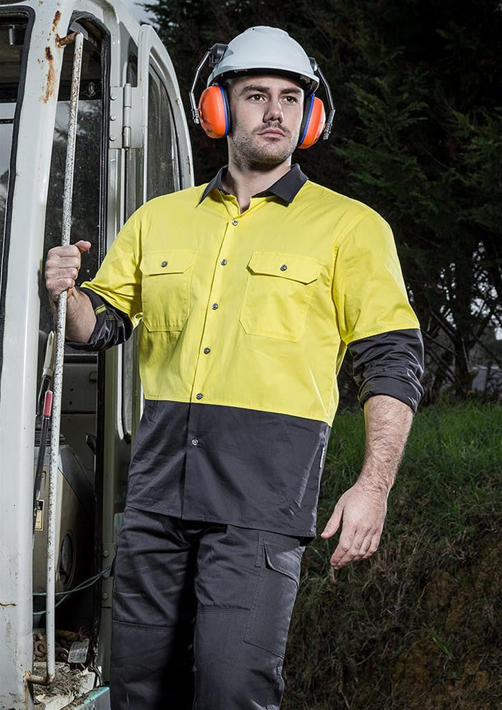 Syzmik-Mens-Hi-Vis-Spliced-Industrial-Shirt