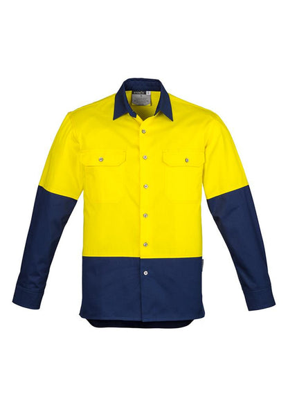 Syzmik Mens Industrial Long Sleeve Shirt (ZW122)