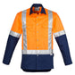 Syzmik Mens Hi Vis Spliced Industrial Shirt - Shoulder Taped (ZW124)