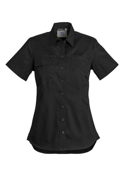 Syzmik-Syzmik Ladies Light Weight Tradie Ladies Shirt - Short Sleeve-Black / 8-Uniform Wholesalers - 2